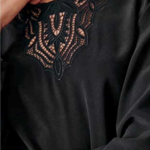 NWT sold out Sezane CARLOTTA silk blouse US 8 black - Picture 6 of 6